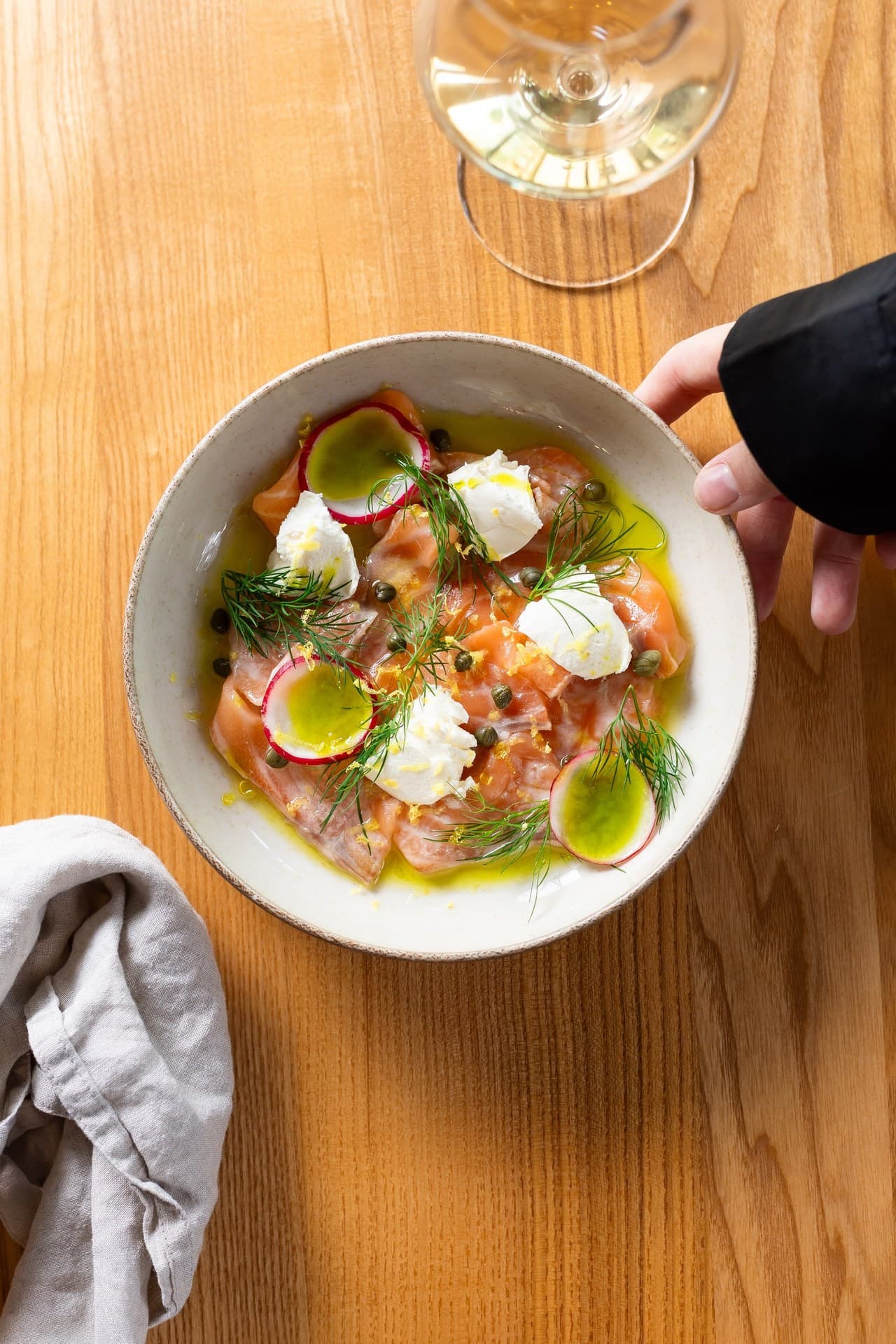 Signature salmon dish at BLIZKO